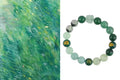 Wood Bracelet – Green Stone for Growth & Luck | Vitality Jewelry