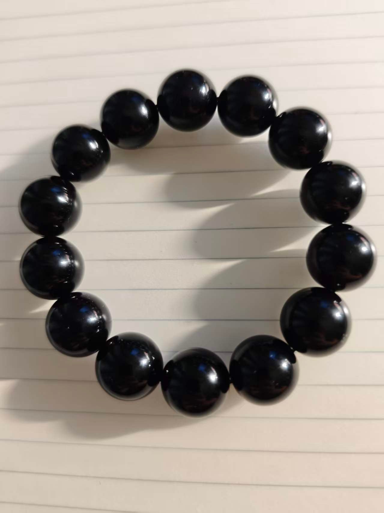Pure Obsidian Bracelet – 16mm Beads | Deep Hydration · Powerful Protection