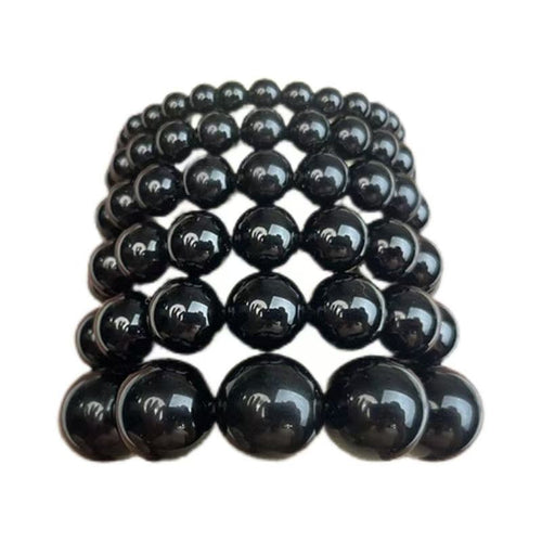 Pure Obsidian Bracelet – 16mm Beads | Deep Hydration · Powerful Protection