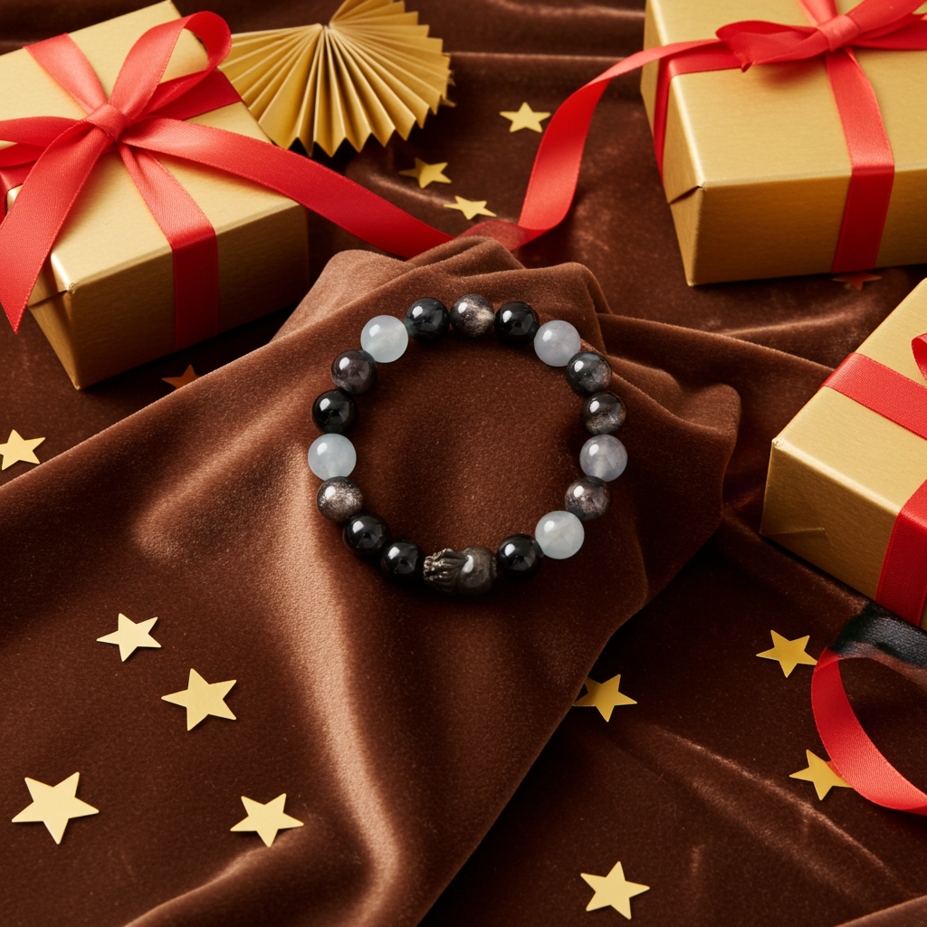 Water Energy Balancing Bracelet - Wu Xing Element for Wisdom & Calm